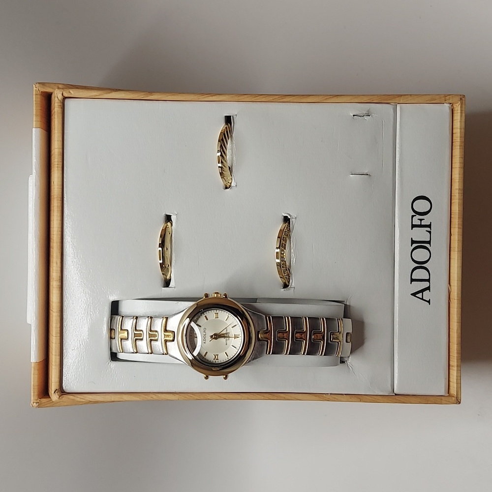 Womens 2 tone Adolfo watch, new